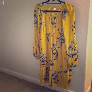 Old Navy bohemian yellow dress